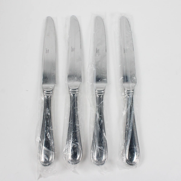 Lot Of 4 Martha Stewart Flatware MFS7 (Stainless) Dinner Knives 10" Long
