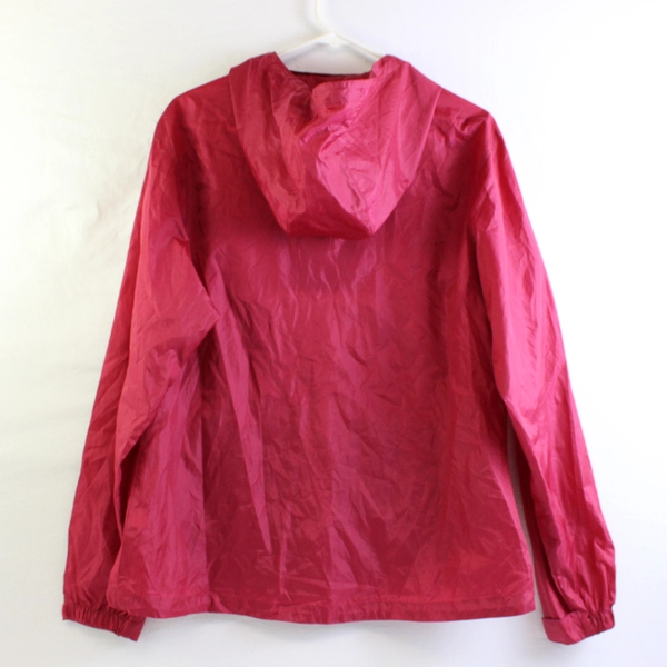 Sierra Designs Women’s Dark Pink Long Sleeve Windbreaker With Stowaway Bag Sz XL