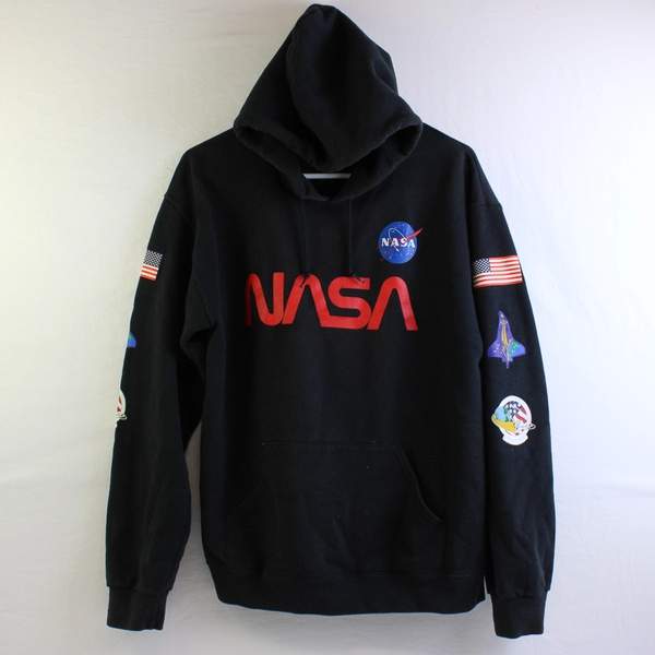Bowerly Supply Co. NASA logo Hoodie Unisex Teens Size Medium