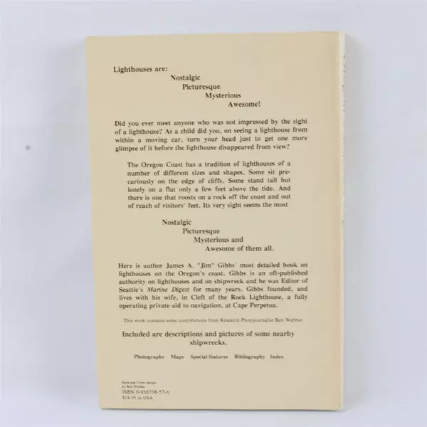 Oregon's Seacoast Lighthouses by James Gibbs w/ Bert Webber 1992 Paperback