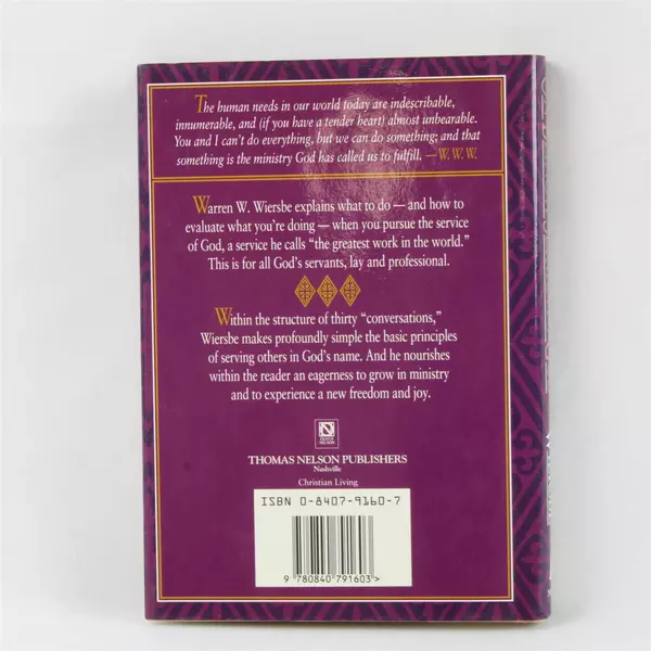  On Being a Servant of God by Warren Wiersbe 1993 Hardcover