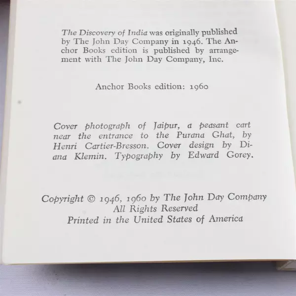 The Discovery of India 1960 by Jawaharlal Nehru Paperback