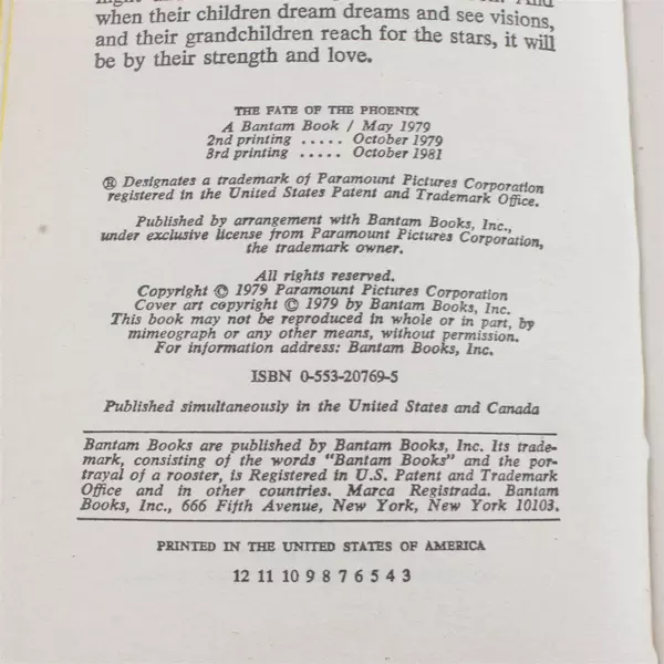 The Fate of the Phoenix by Sondra Marshak & Myrna Culbreath Sci-Fi Paperback
