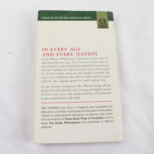 The Confessions of St. Augustine Rex Warner 1963 1st Edition Paperback