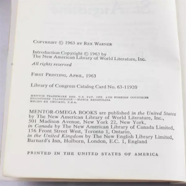 The Confessions of St. Augustine Rex Warner 1963 1st Edition Paperback