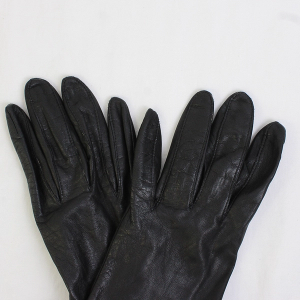 Unbranded Black Faux Leather Gloves Women's Size Small