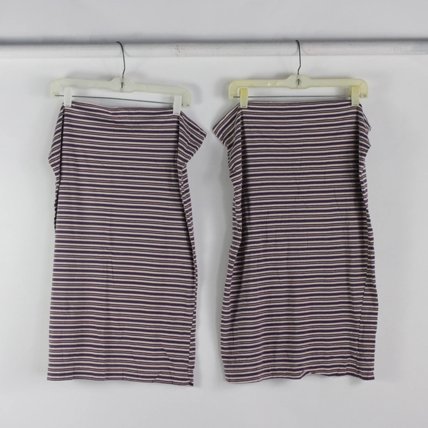 Set of 2 HD Designs Purple Blue Yellow Striped Standard Pillowcases FLAW