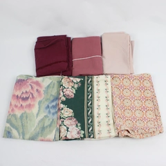 Lot of 6 Plain and Floral Standard Pillowcases DIY Fabric Upcycling