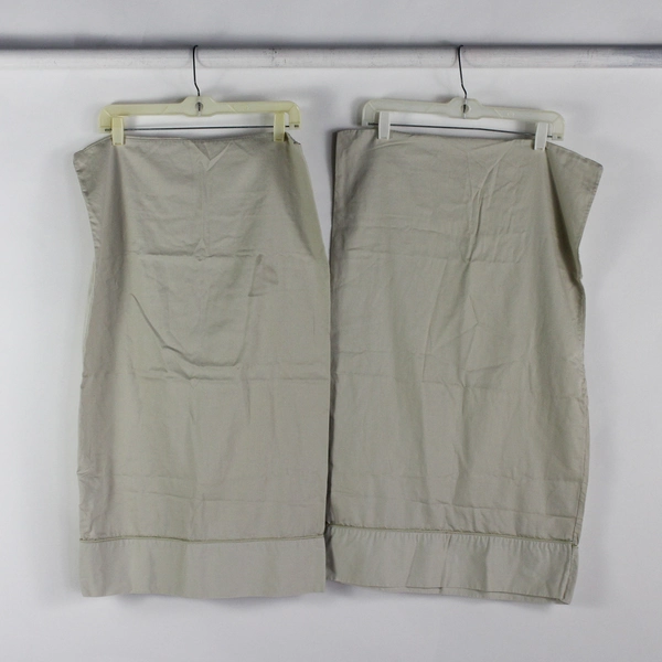 Set of 2 Wamsutta Elite Sateen Beige Combed Cotton Queen Pillowcases FLAW