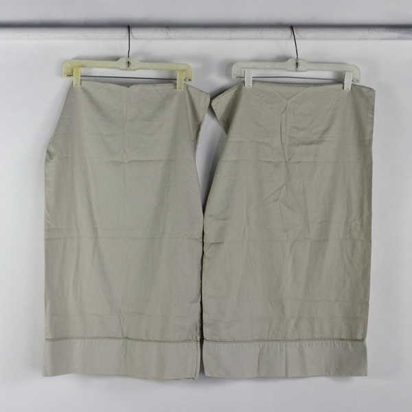 Set of 2 Wamsutta Elite Sateen Beige Combed Cotton Queen Pillowcases FLAW