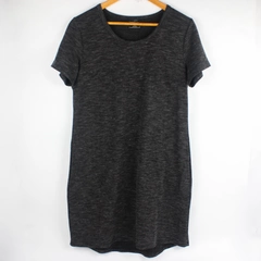32 Degrees Cool Women's M Black Heathered Gray Short Sleeve T-Shirt Dress 