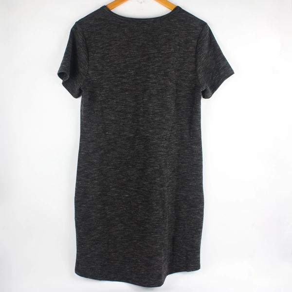 32 Degrees Cool Women's M Black Heathered Gray Short Sleeve T-Shirt Dress 