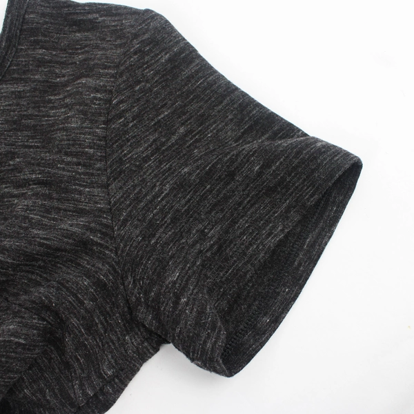 32 Degrees Cool Women's M Black Heathered Gray Short Sleeve T-Shirt Dress 