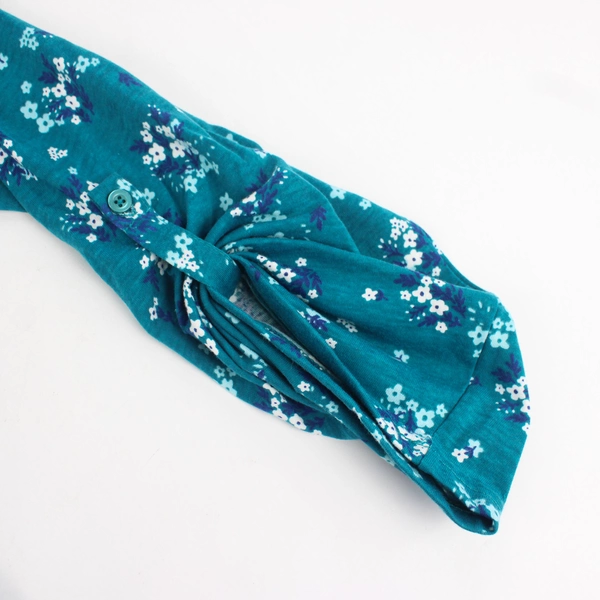 Woman Within Plus 1X Blue Floral Blouse with Roll Tab Sleeves Top Shirt