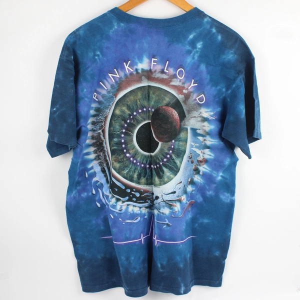 Pink Floyd Unisex L/XL Blue Tie Dye T Shirt