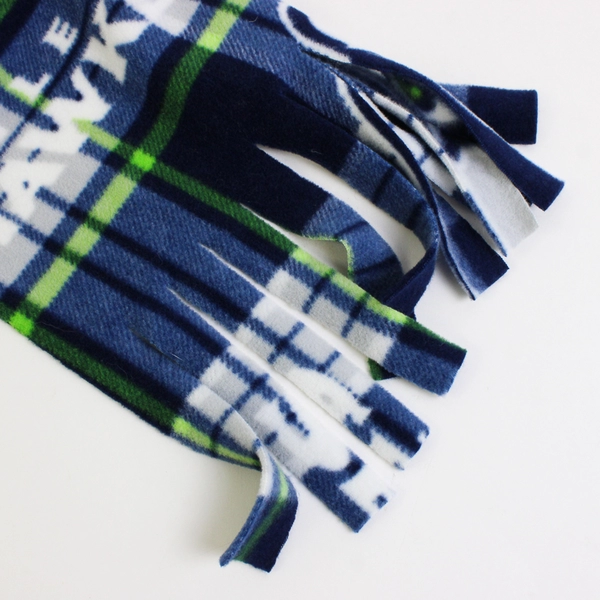 SEATTLE SEAHAWKS Plaid Soft Fleece Scarf with Fringed Edges, Unisex