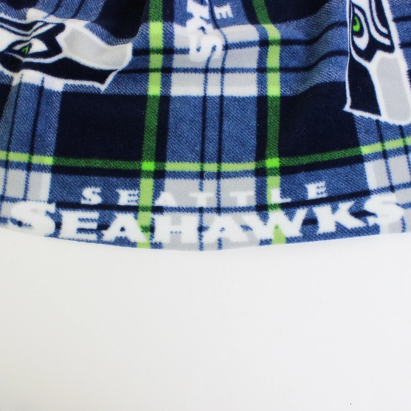 SEATTLE SEAHAWKS Plaid Soft Fleece Scarf with Fringed Edges, Unisex