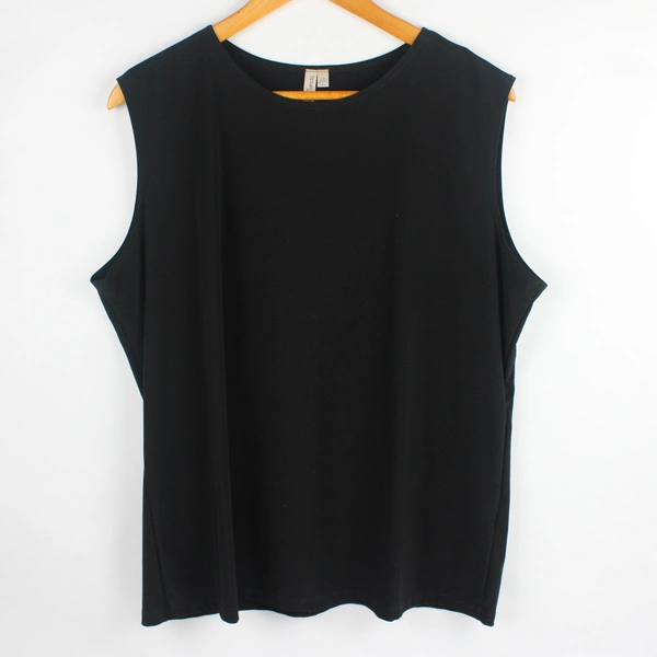 Susan Lawrence Woman 2XL Black Sleeveless Top