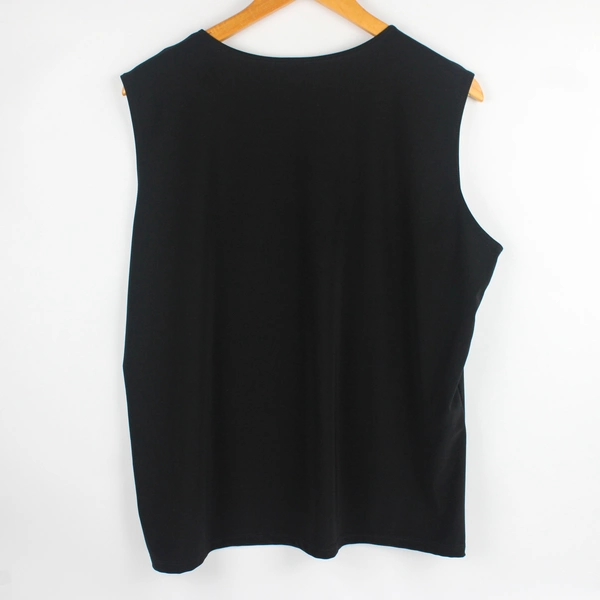 Susan Lawrence Woman 2XL Black Sleeveless Top
