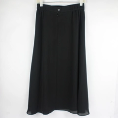 1990's Nipon Studios Women's 8 Petite Black Layered Long Skirt