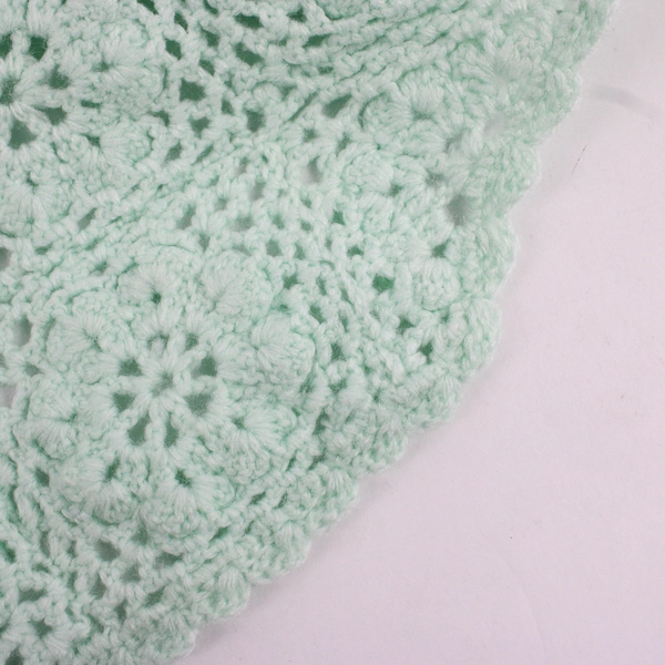 Unbranded Women's XL Green Floral Open Knit Vest