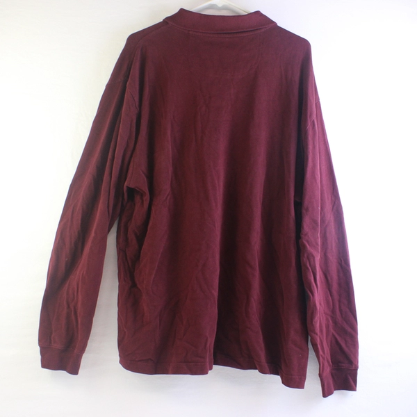 St. John's Bay Men's XL Burgundy Sueded Jersey Long Sleeve Shirt