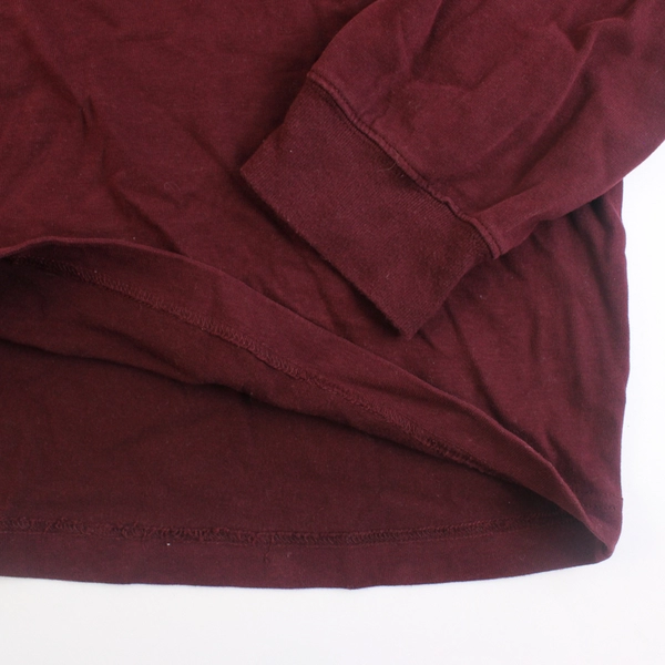 St. John's Bay Men's XL Burgundy Sueded Jersey Long Sleeve Shirt