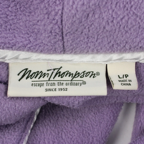 Norm Thompson Women's L/P Lavender and White Trim Long Belted Robe