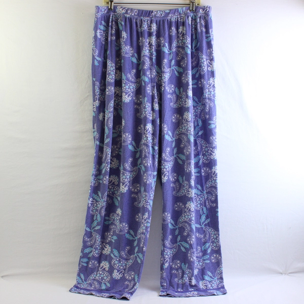 Cool Girl Purple Paisley Pajama Pants Women's Size 1X