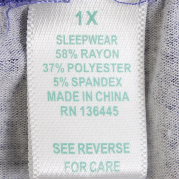 Cool Girl Purple Paisley Pajama Pants Women's Size 1X