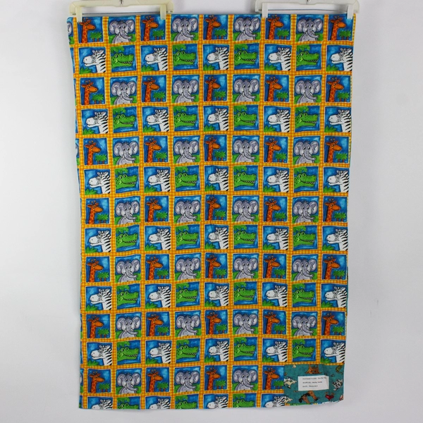 Handmade Noah's Ark Theme Baby Blanket Quilt 39" x 54"