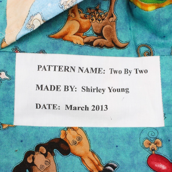 Handmade Noah's Ark Theme Baby Blanket Quilt 39" x 54"