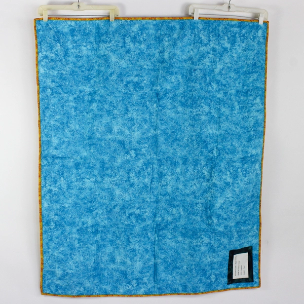 Handmade Happy Gardener Multicolor Quilt Throw 42" x 48"