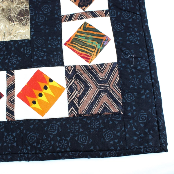 Handmade Multicolor Safari Animal Themed Quilt 41" x 48"