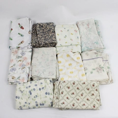 Lot of 10 Floral Patterned Standard Pillowcases DIY Fabric Upcycling
