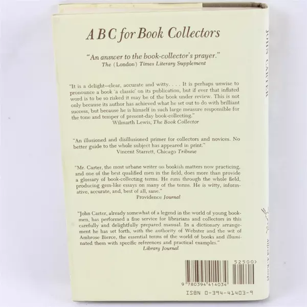 ABC for Book Collectors by John Carter 5th Revised Edition Hardcover 1987