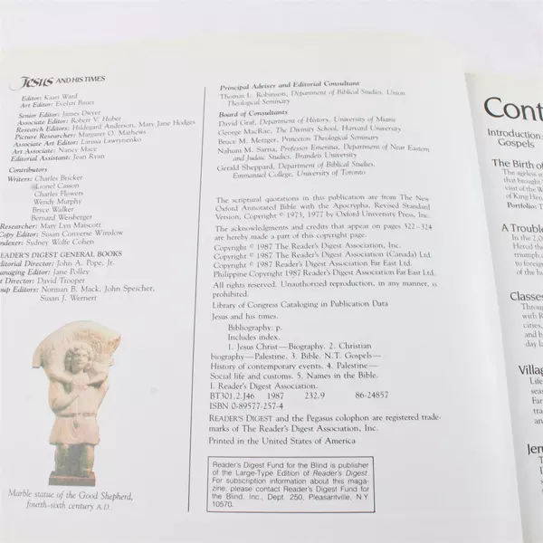 Jesus and His Times Reader's Digest Hardcover Historical Biography