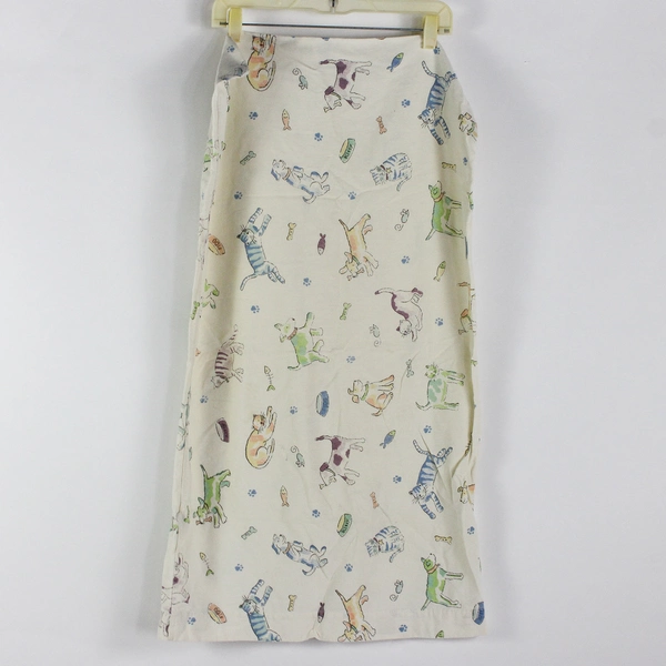 Set of 2 Divatex Dog & Cat Pattern Flannel King Pillowcases DIY Fabric Upcycling