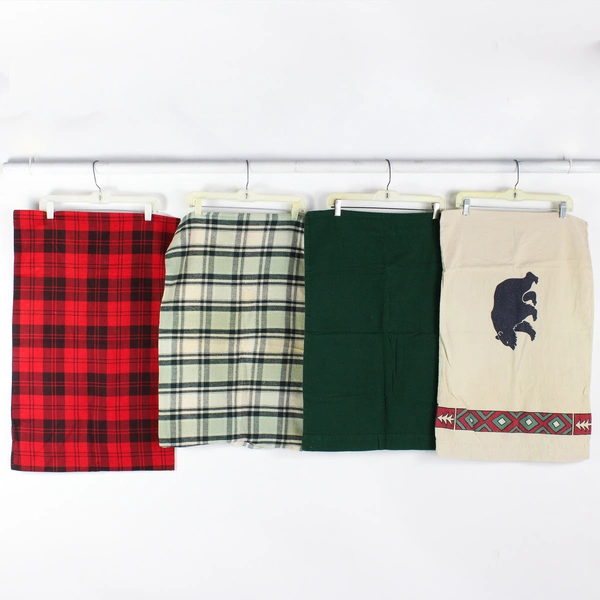 Lot of 4 Variety of Brands Mixed Colors Flannel Standard Pillowcases