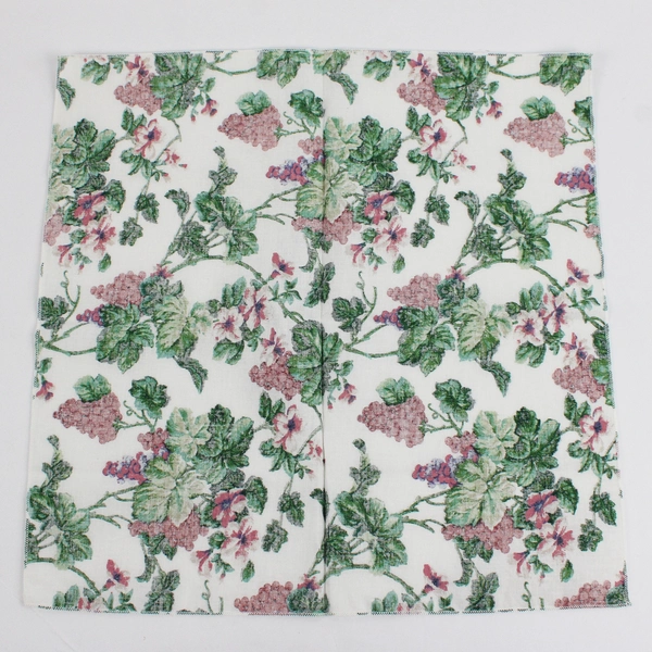 Lot of 12 Unbranded 16" Grape Vine Cotton Napkins