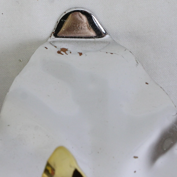 Vintage Department 56 Silver Gold Metal Poinsettia Taper Candle Holder