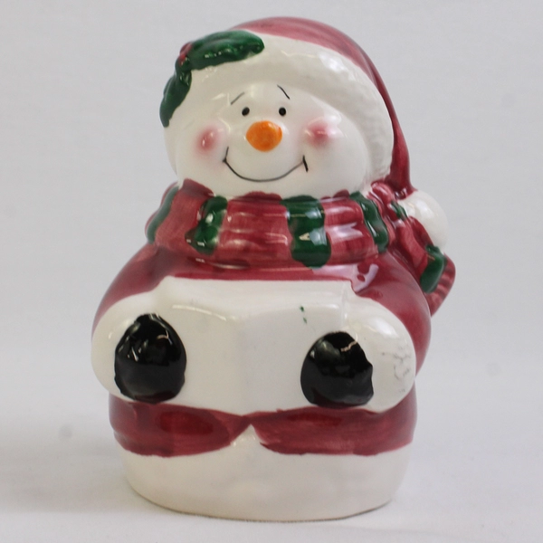5" Ceramic Snowman Figurine Holiday Decor