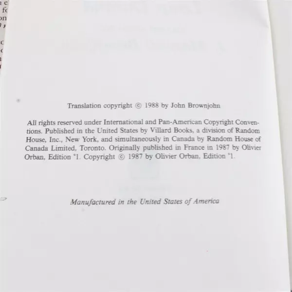 Daddy Novel by Loup Durand 1988 First American Edition Hardcover 