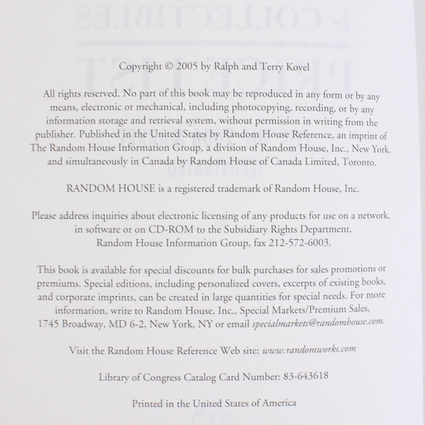 Lot Of 2 Kovels Books Antiques & Collectibles Price List Guide: 2005 PB, 2006 HC