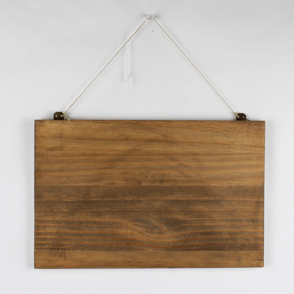 Hand-Painted Santa and Geese Wooden Christmas Sign Wall Hanging 9" x 14"