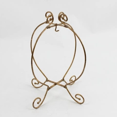 Gold-Tone Seasonal Christmas Ornament Holder Stand 10"