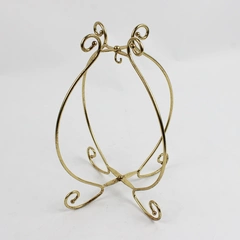 Gold-Tone Decorative Seasonal Christmas Ornament Holder Stand 10"