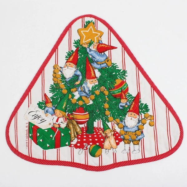 Lot of 6 VTG 1979 Unieboek Christmas Gnome Placemats FLAWED