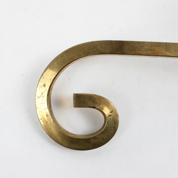 Set of 2 Vintage Solid Brass Star Stocking Holder Hooks
