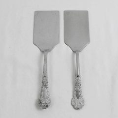 VTG Lot of 2 Reed & Barton Renaissance Serveware Lasagna Servers SS Blade 11.25"